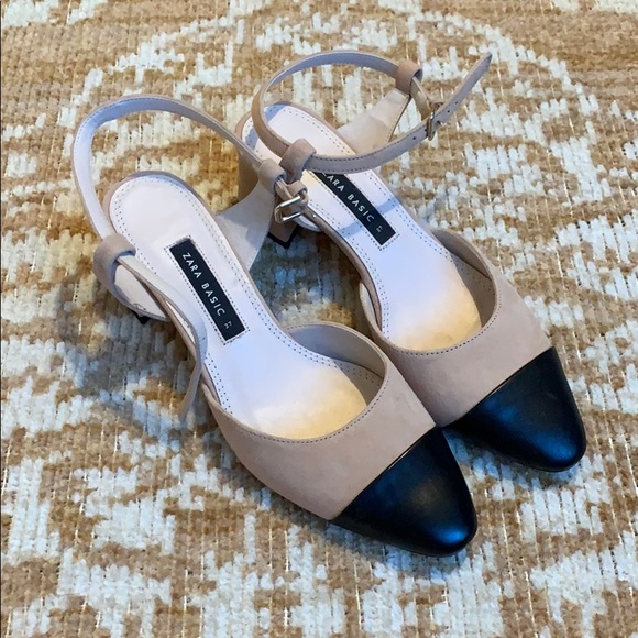 chanel slingback dupe zara